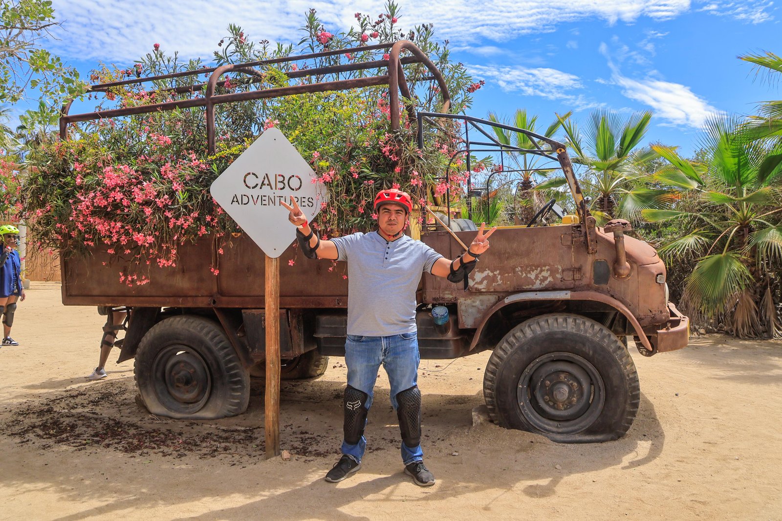 Federico Jauregui ready for the ATV Desert Adventure at Cabo Adventures in Los Cabos